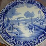 Assiette bleu décorative murale
