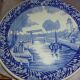 Assiette bleu décorative murale