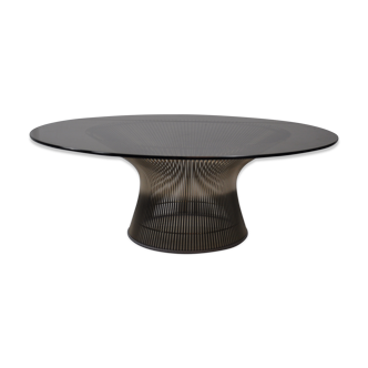 Table bass Metal & glass round by Warren Platner for Knoll