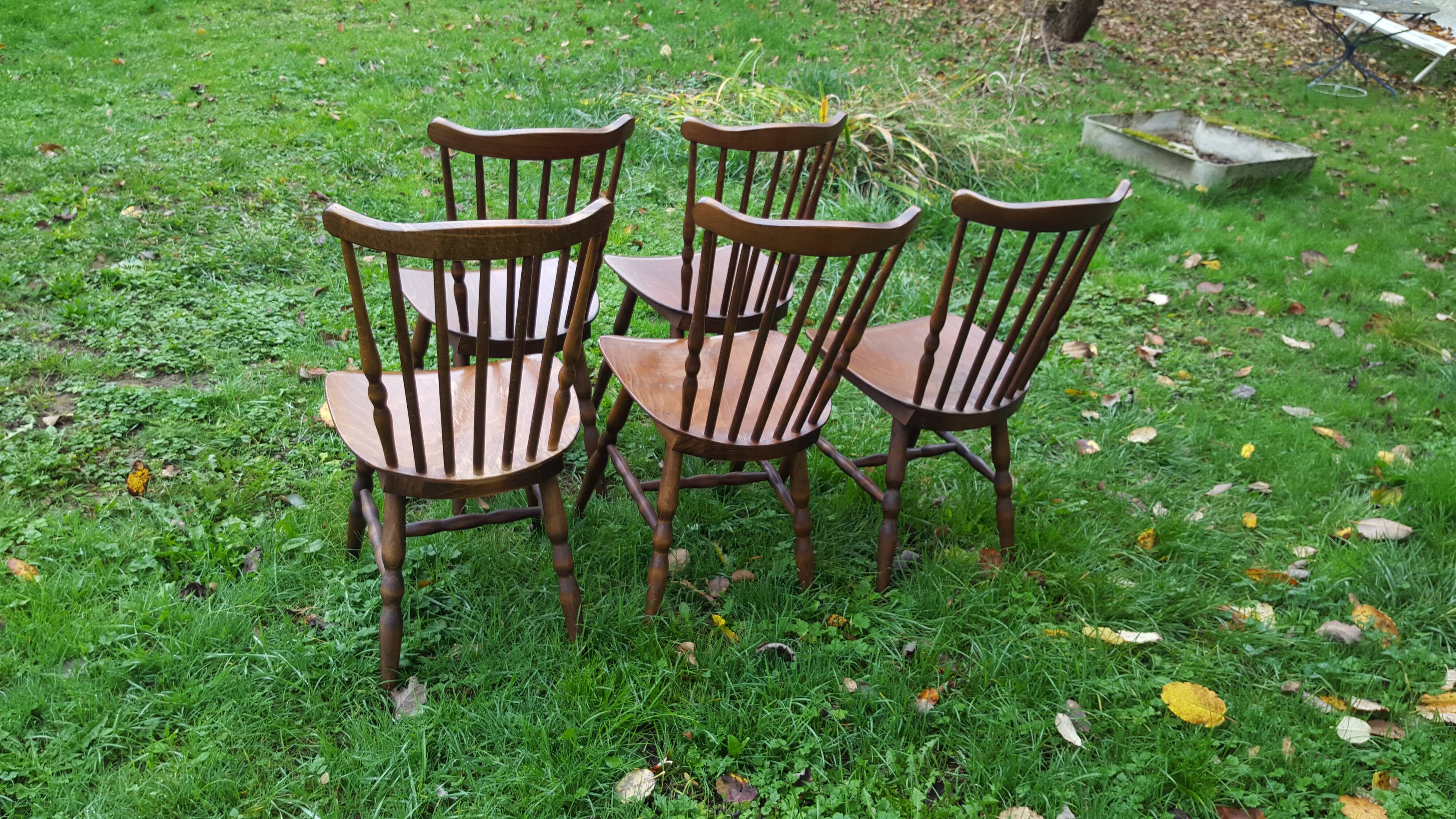 Set of 5 chairs bistro Baumann