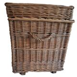 Wicker travel trunk xix metal clasps and cuffs