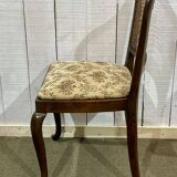 Set of 6 English walnut chairs from the 1950s