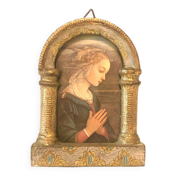 Florentine icon in gilded wood