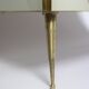 Geometric sideboard in glass and gilded brass. Contemporary Italian work.