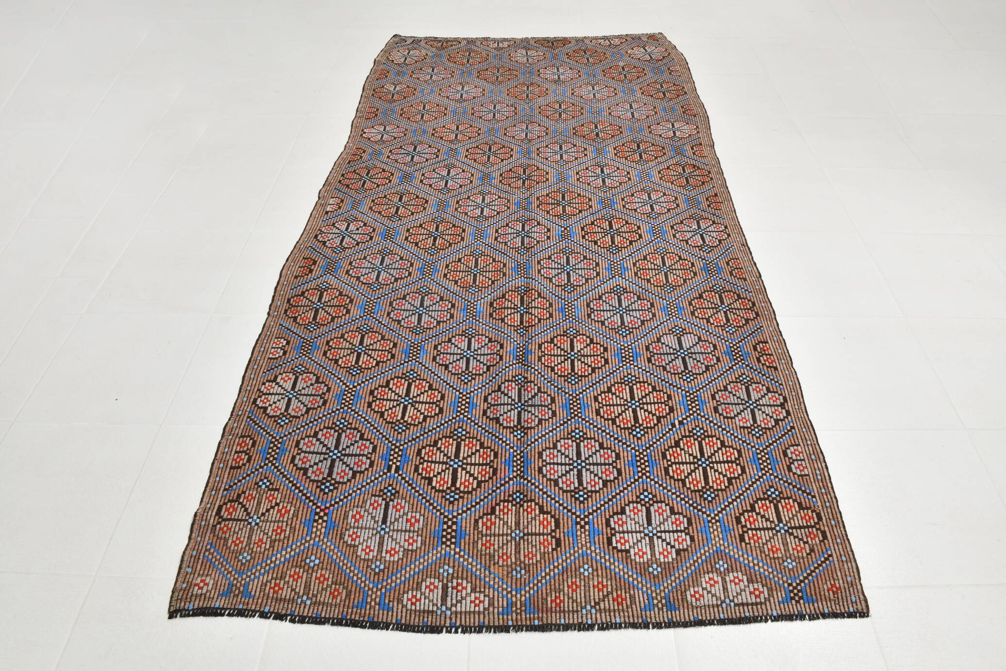 5x10 Hand Woven Wool Kilim Rug, 149x290Cm
