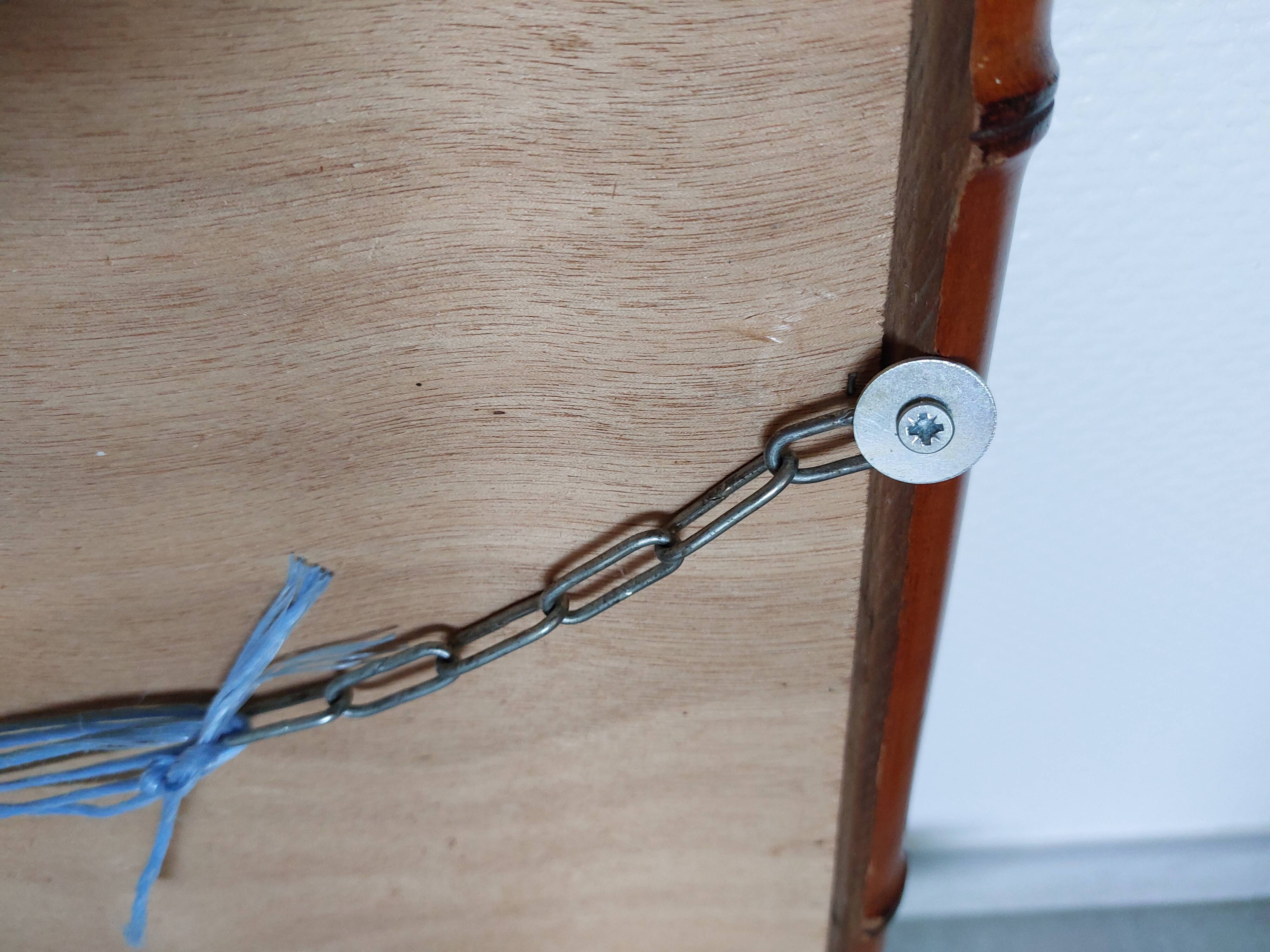 Large vintage bamboo mirror