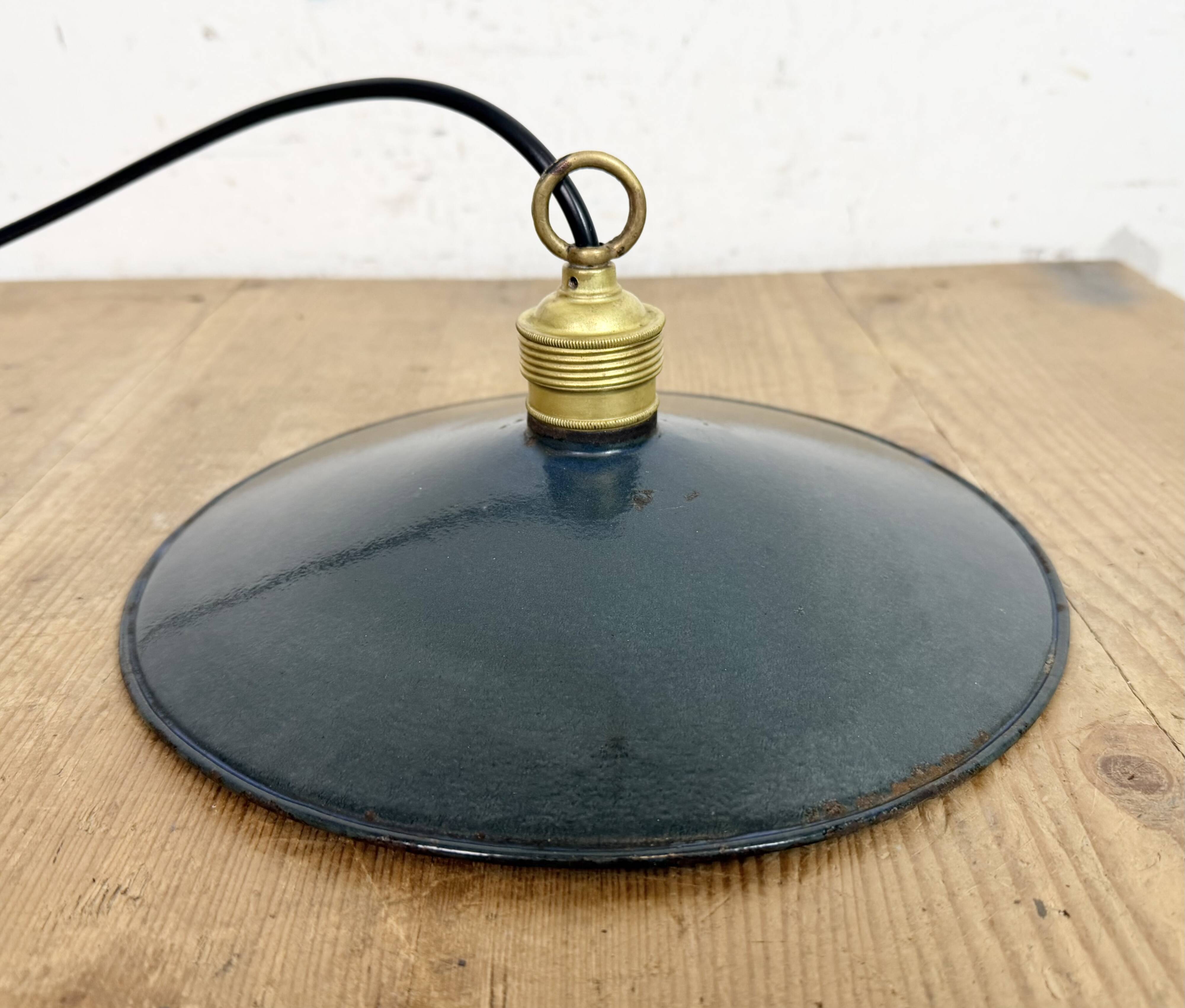 Industrial Dark Blue Enamel Light, 1930s