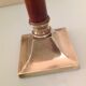 Wooden and brass candle holder art deco style