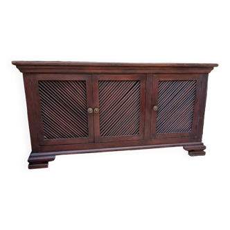 Meuble de salon Africain fabrication artisanale Côte d'Ivoire en bois massif