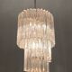Italian murano prism spiral chandelier