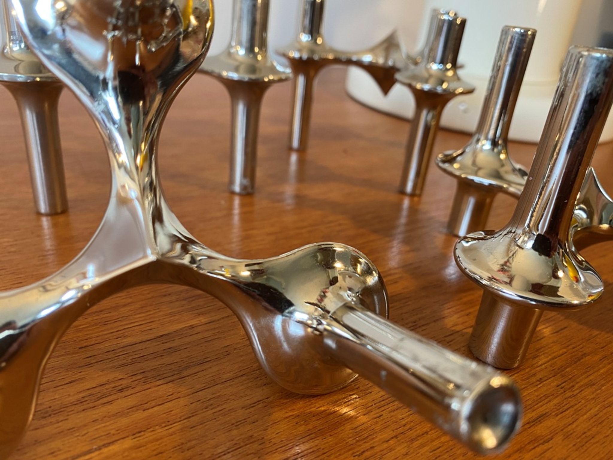 Set of 4 modular candle holders variant Nagel BMF vintage 1970