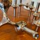 Set of 4 modular candle holders variant Nagel BMF vintage 1970