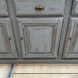 Oak vessel with grey patina