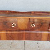 Cozy Art Deco headboard in burr walnut