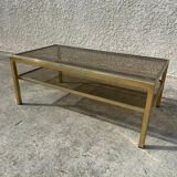 Iron coffee table with glass top