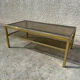 Table basse fer et plateau en verre