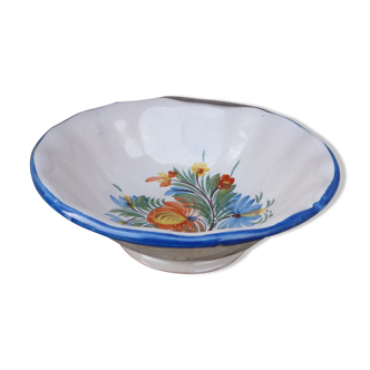 Salad bowl NINETEENTH CENTURY in faience floral pattern