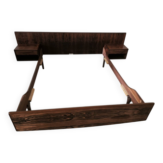 Vintage rosewood Scandinavian bed