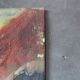 Oil painting on cardboard: cart in the countryside
