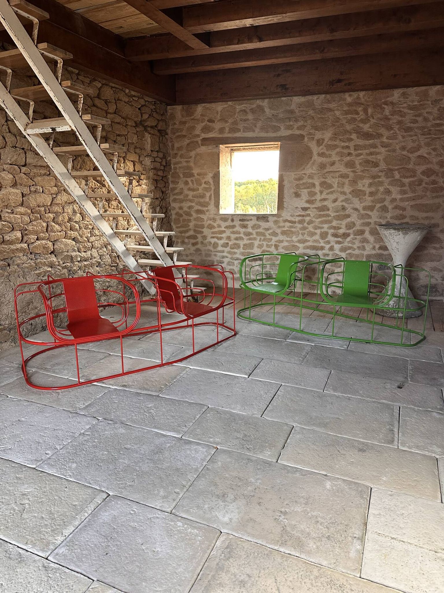 Paire d’assises doubles « Locus Solus » – Gae Aulenti – Italie – 1970