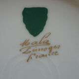 5 porcelain dessert plates from Limoges flowers