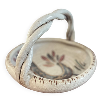 Corbeille ou panier Accolay rare art déco figurant un oiseau