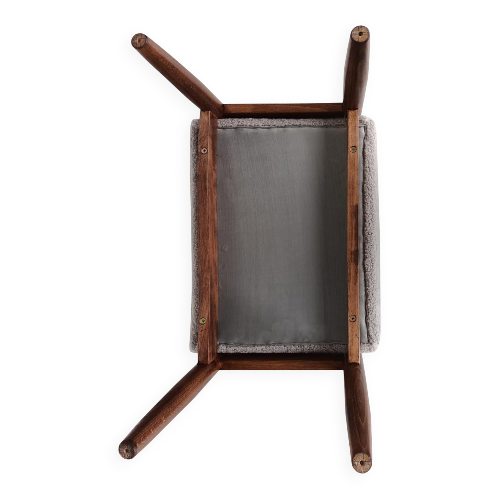 Vintage camel boucle stool, Edmund Homa, Europe, 1960s