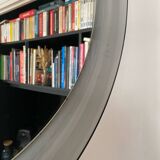 Round bluish plexiglass mirror
