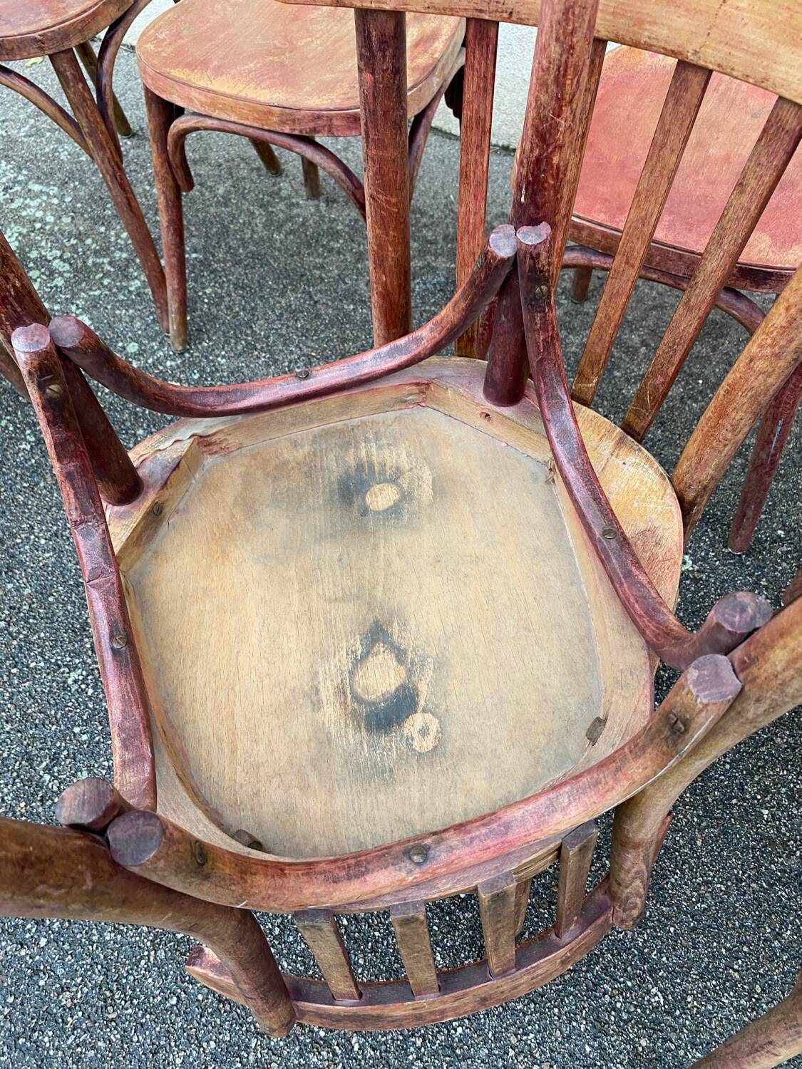 Set of 8 bistro chairs