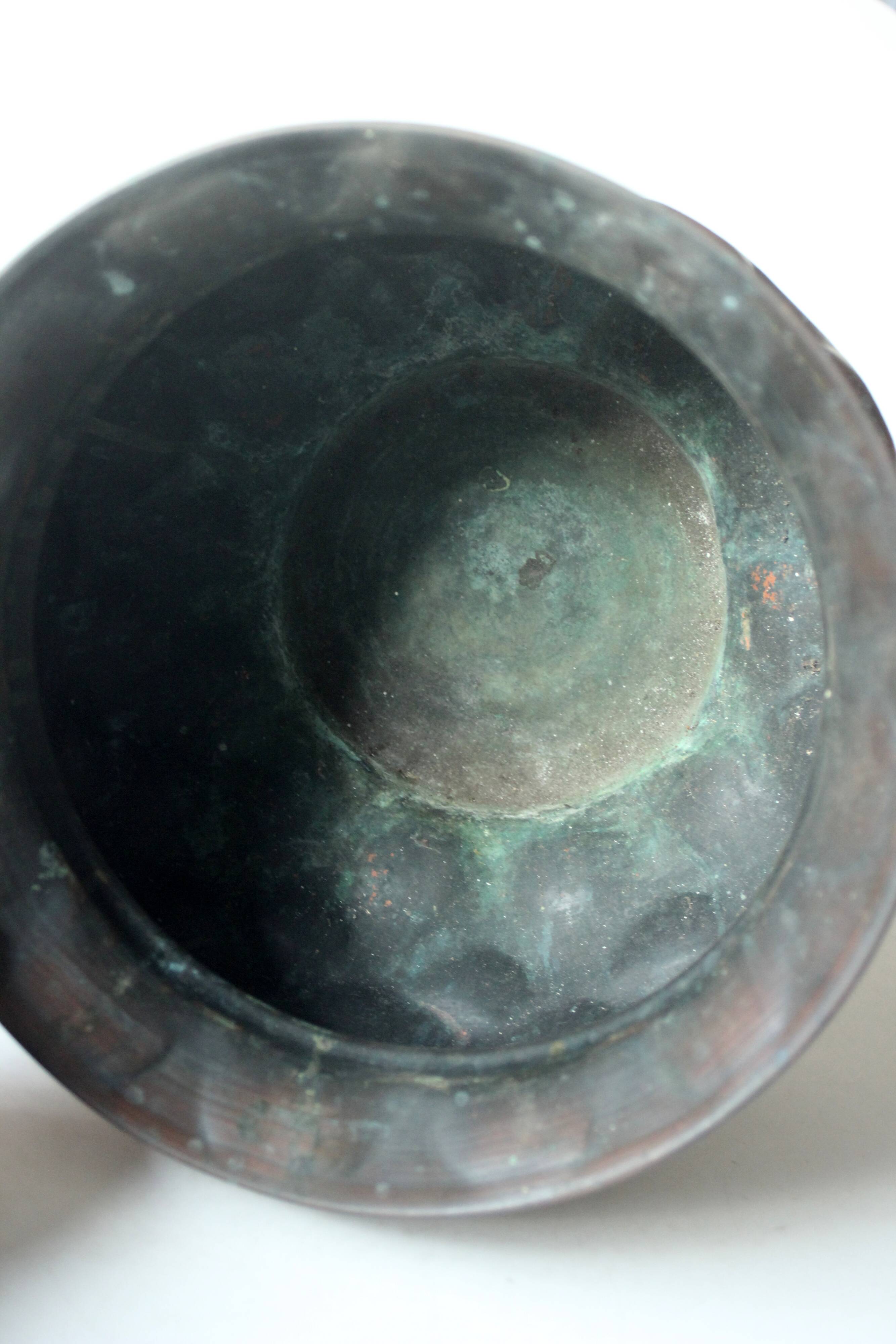 Set of 2 copper planters, vintage from the 60s