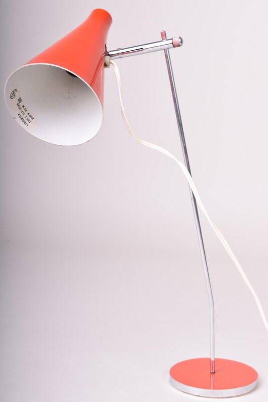 Mid-Century Table Lamp in Chrome by J. Hůrka for Lidokov, Czech, 1960s