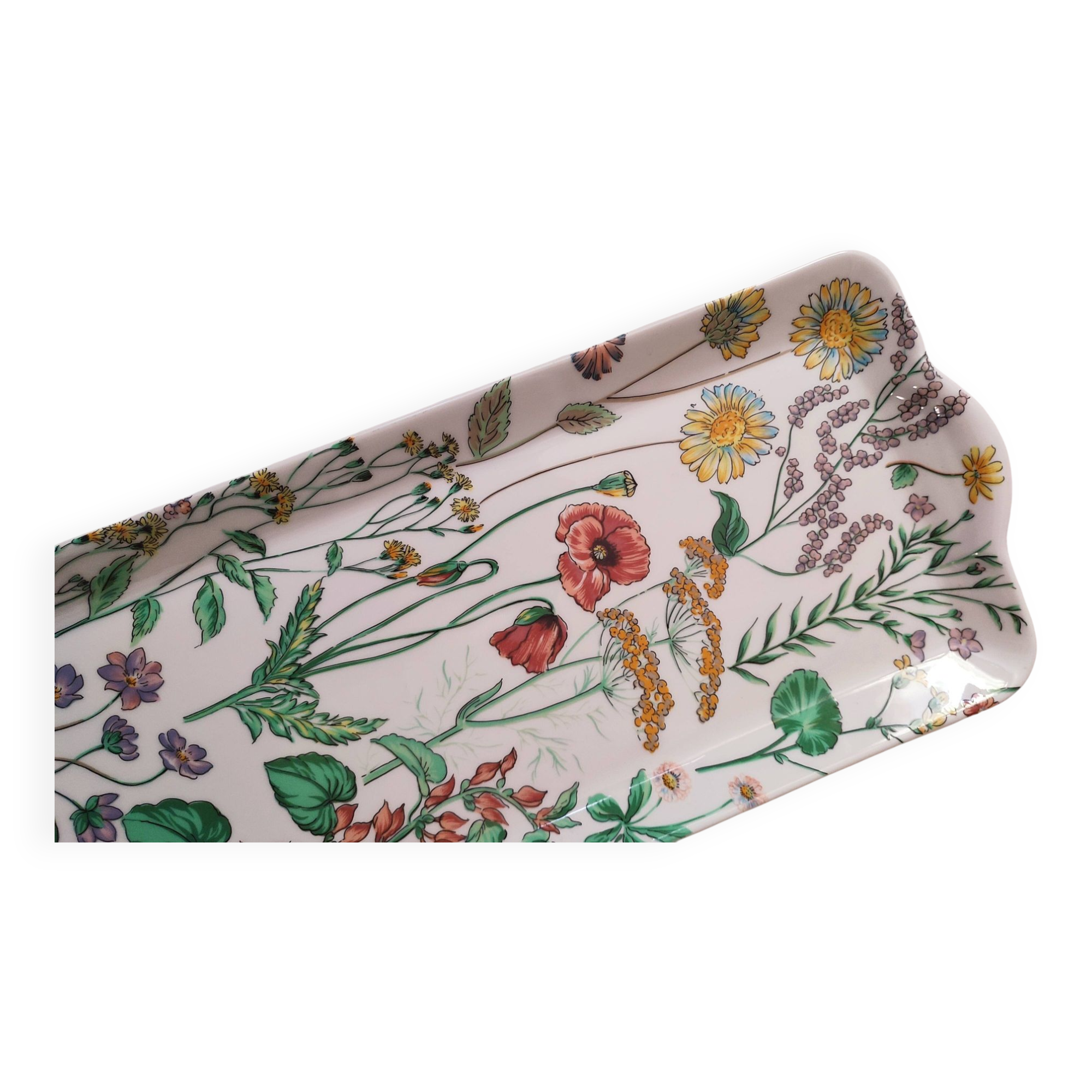 Rectangular traditional porcelain dish