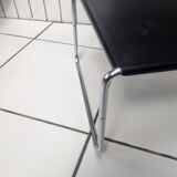 Coffee table in chromed metal and perforated sheet