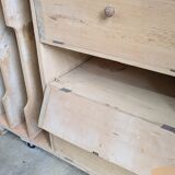 Comptoir Établi Bois Brut Vintage Meuble Ancien