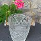 Ice bucket and whiskey decanter made of vintage chiseled transparent glass