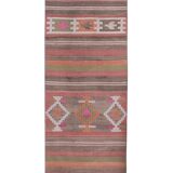 Vintage Turkish rug from Oushak, handwoven 75x353 cm
