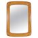 Mid-century modern sculptural wall mirror, oak, crystal glass, Glas & Trä, 1960s