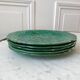 Set of 5 gien dessert plates in slurry leaf model 50s