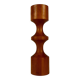 Turned wooden candlestick, pine, Midcentury Modern, 1970