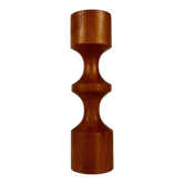 Bougeoir en bois tourné, pin, Midcentury Modern, 1970