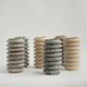 Layered vase in Silver travertine