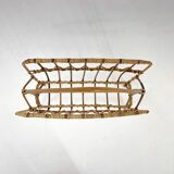 1970s Bamboo Magazine Holder, Czechoslovakia