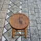 Vintage oak stool from maison hurel paris 1960