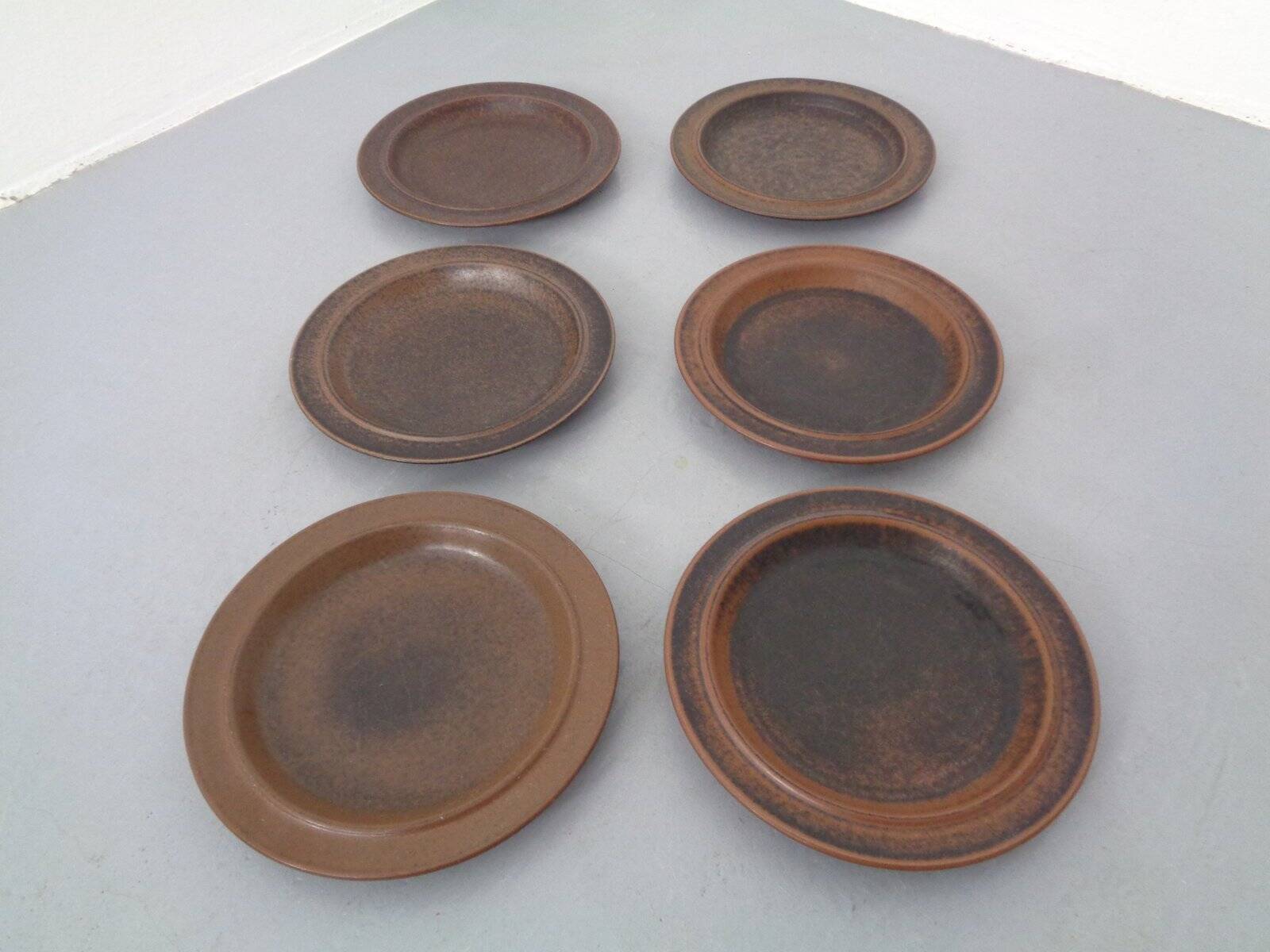 Ruska Plates by Ulla Procope for Arabia, Set of 6, Finland, 1960s, Set of 6