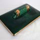 Art deco candy box in green porcelain Letalle, St Clément