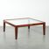 Beautiful and unique square Art Deco design coffee table with a glass top