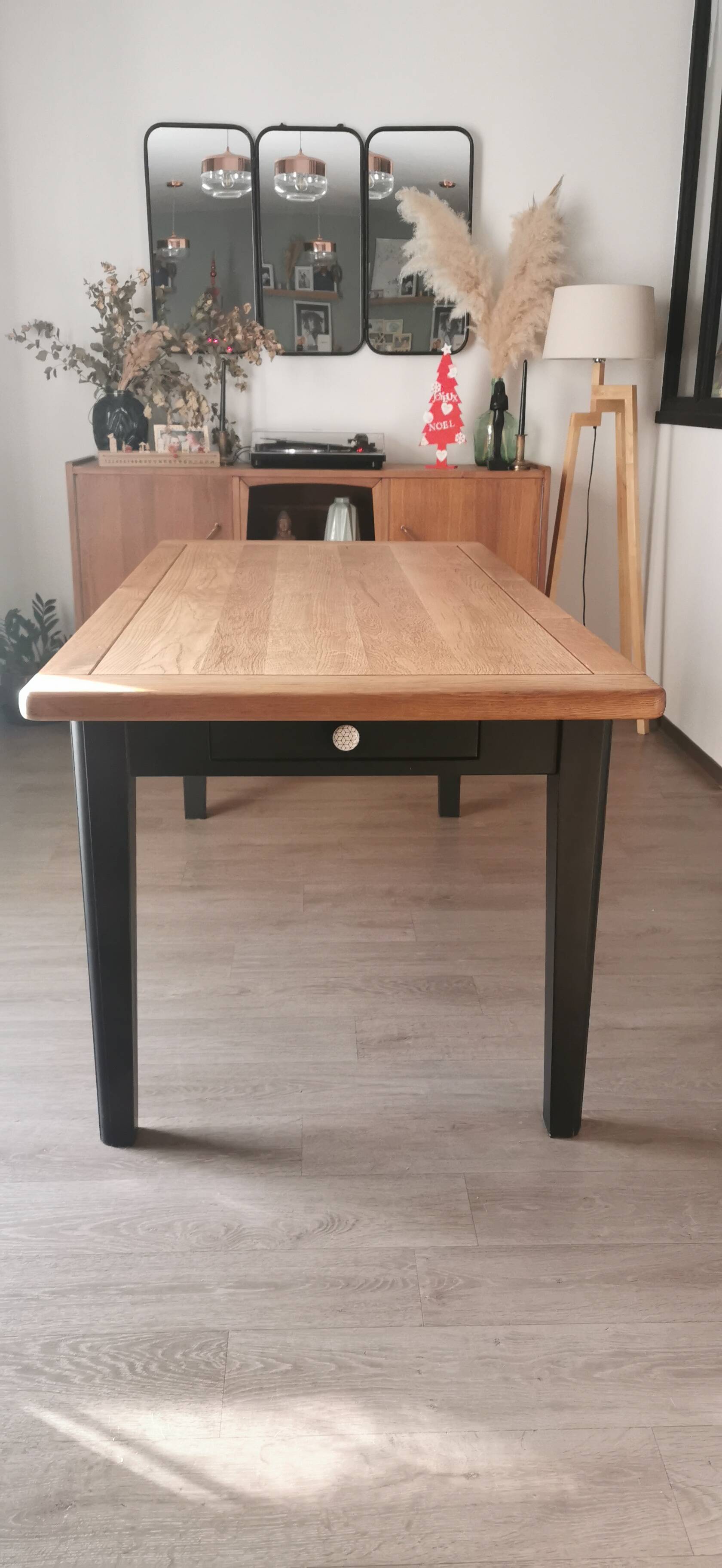 Solid oak farm table