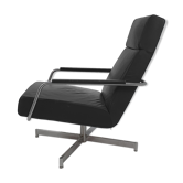 Dutch Design Leather Swivel "Optie" Lounge Chair by Harvink, 1990s