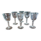 6 verres à Bourgogne N°3 Saint Louis "Bubbles"