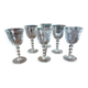6 Burgundy glasses No. 3 Saint Louis "Bubbles"